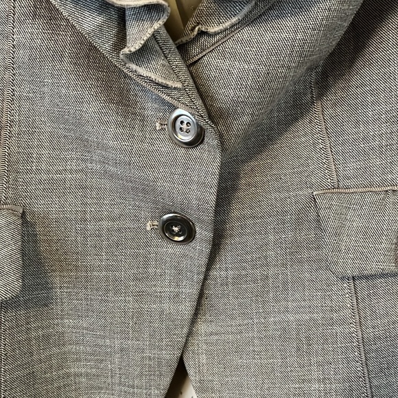 White House Black Market 3/4 Sleeve Ruffle Blazer 12 - Picture 7 of 16